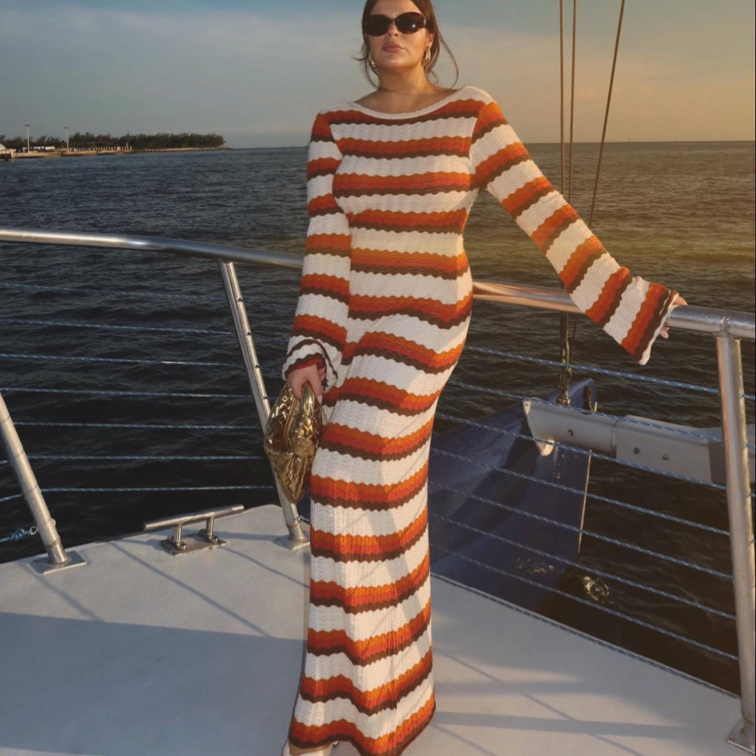 Vestido Longo Lelê Moda Praia em Tricot