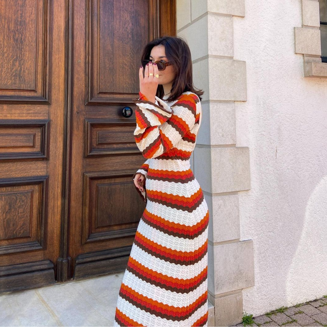 Vestido Longo Lelê Moda Praia em Tricot