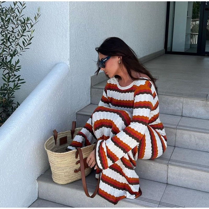 Vestido Longo Lelê Moda Praia em Tricot